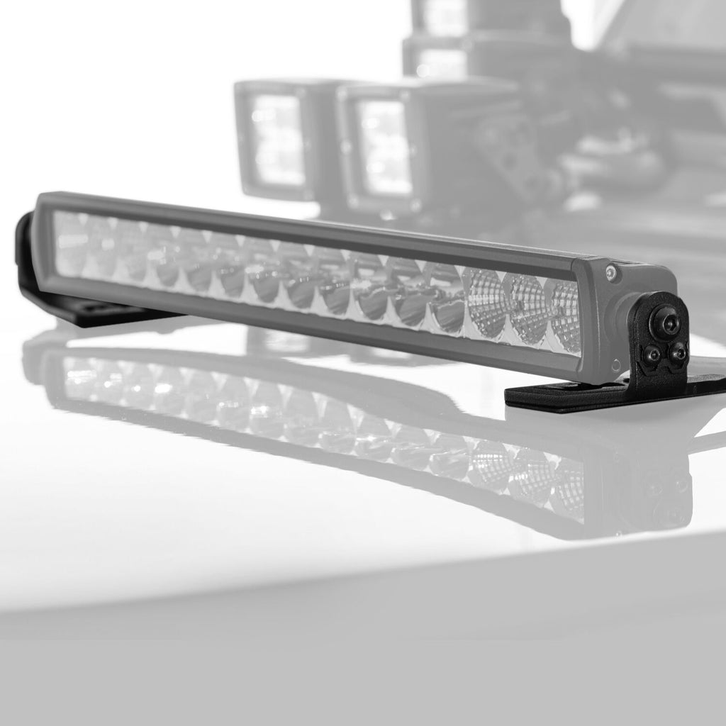 Go Rhino 732210T XE Center Hood Light Mount for Jeep JL/JT - Fits 20" Single Row LED Bar for Select Jeep Gladiator, Jeep Wrangler