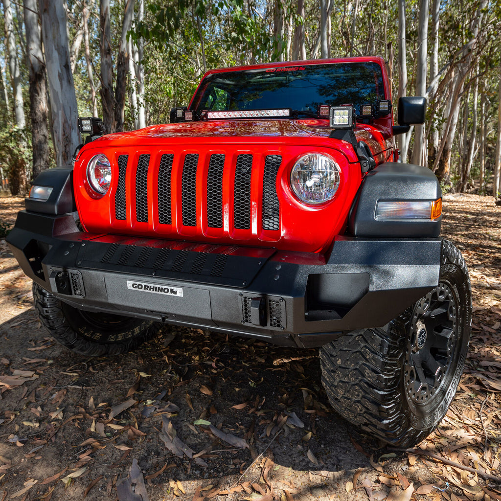Go Rhino 732210T XE Center Hood Light Mount for Jeep JL/JT - Fits 20" Single Row LED Bar for Select Jeep Gladiator, Jeep Wrangler