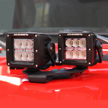 Load image into Gallery viewer, Go Rhino 732231T XE Center Hood Light Mounts for Jeep JL/JT - Fits Dual 3x3 Cubes, offset mount for Select Jeep Gladiator, Jeep Wrangler