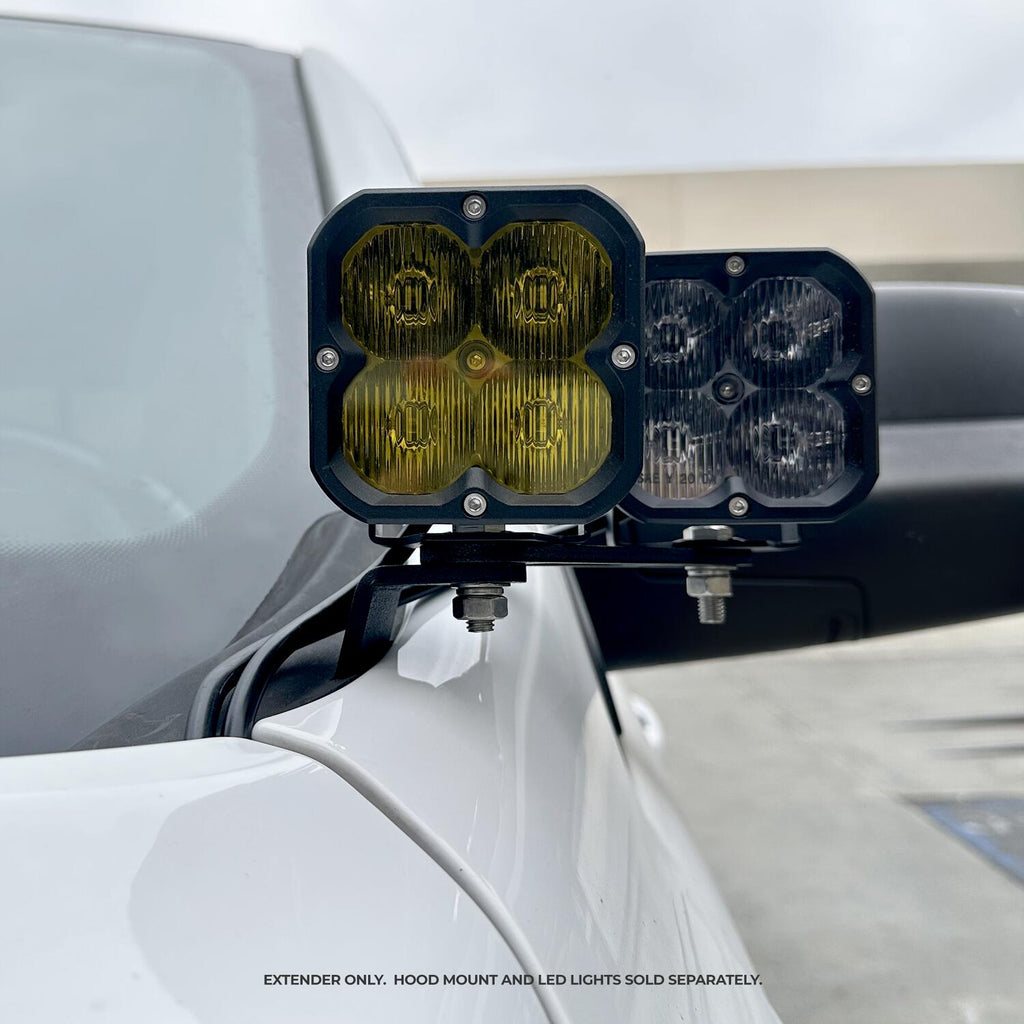 Go Rhino 732400T XE Hood Hinge Cube Light Mounts-Dogbone Bracket -Fits 2x2 or 3x3 LED Light Cubes for Select Chevrolet Colorado, Chevrolet Silverado 1500, Ford Bronco, Ford Bronco Sport, Ford F-150, Ford Maverick, Ford Ranger, GMC Canyon, Hyundai Santa