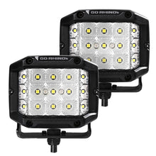 Load image into Gallery viewer, Go Rhino 750300323FCS Bright Series - SIDELINE 4x3 LED Flood Lights, Pair