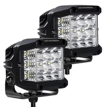 Load image into Gallery viewer, Go Rhino 750300323SCS Bright Series - SIDELINE 4x3 LED Spot Lights, Pair