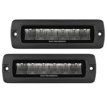Load image into Gallery viewer, Go Rhino 750300621SBF Blackout Series - SIXLINE 6-LED Flood Lights with Flush Mount, Pair