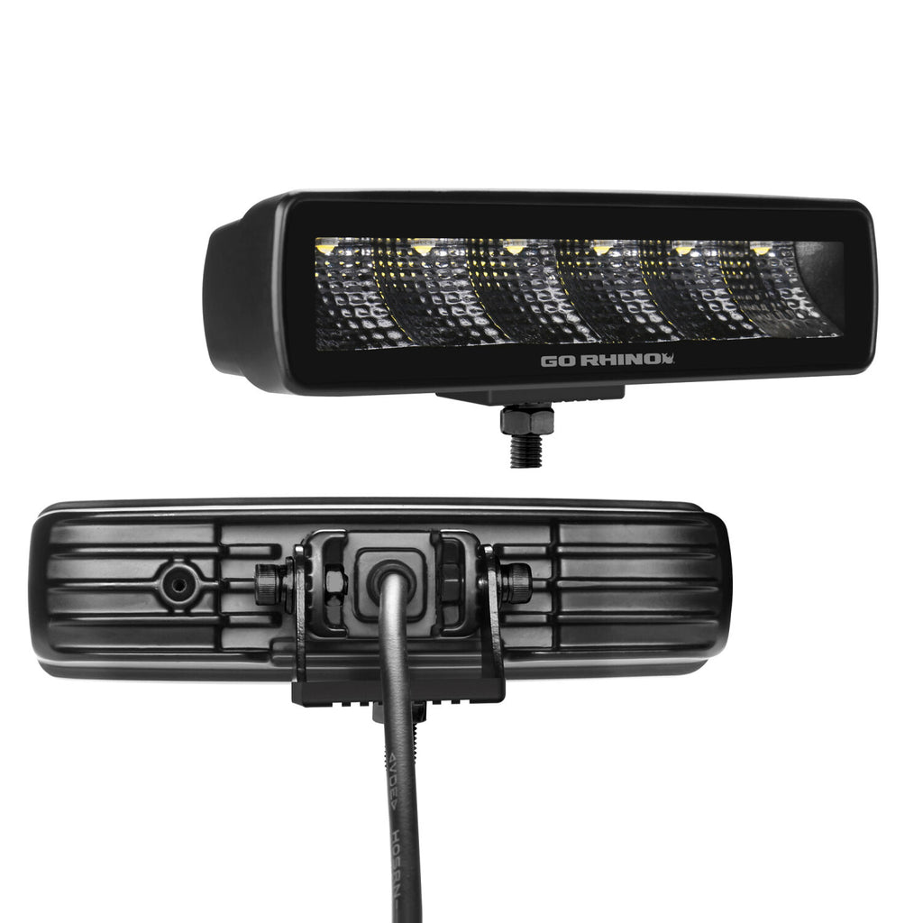 Go Rhino 750300621FBS Blackout Series - SIXLINE 6-LED Flood Lights, Pair