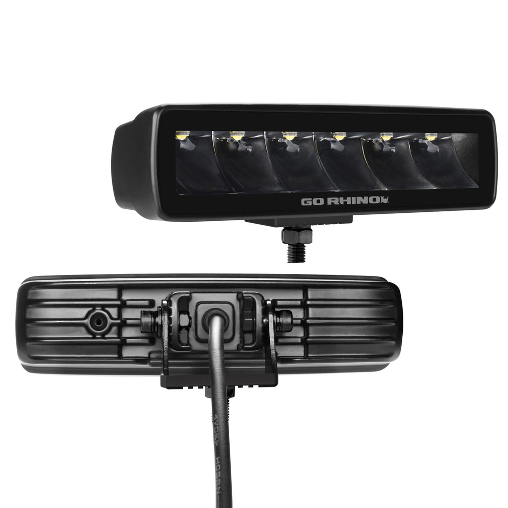 Go Rhino 750300621SBS Blackout Series - SIXLINE 6-LED Spot Lights, Pair