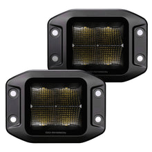 Load image into Gallery viewer, Go Rhino 750400321SCF Blackout Series - CUBEIT 3x3 LED Cube Spot Lights with Flush Mount, Pair