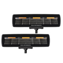 Load image into Gallery viewer, Go Rhino 750600622FBS Blackout Combo Series - SIXLINE 6-LED Flood Light Pods, Pair, w/Amber LEDs