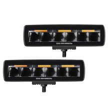 Load image into Gallery viewer, Go Rhino 750600622SBS Blackout Combo Series - SIXLINE 6-LED Spot Light Pods, Pair, w/Amber LEDs