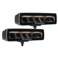 Load image into Gallery viewer, Go Rhino 750600622SBS Blackout Combo Series - SIXLINE 6-LED Spot Light Pods, Pair, w/Amber LEDs