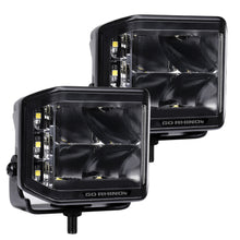 Load image into Gallery viewer, Go Rhino 750700321SCS Blackout Series - SIDELINE 4x3 LED Cube Spot Lights, Pair
