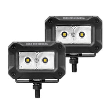 Load image into Gallery viewer, Go Rhino 751003023SBS Bright Series - 3x2 Rectangular LED Spot Lights, Pair