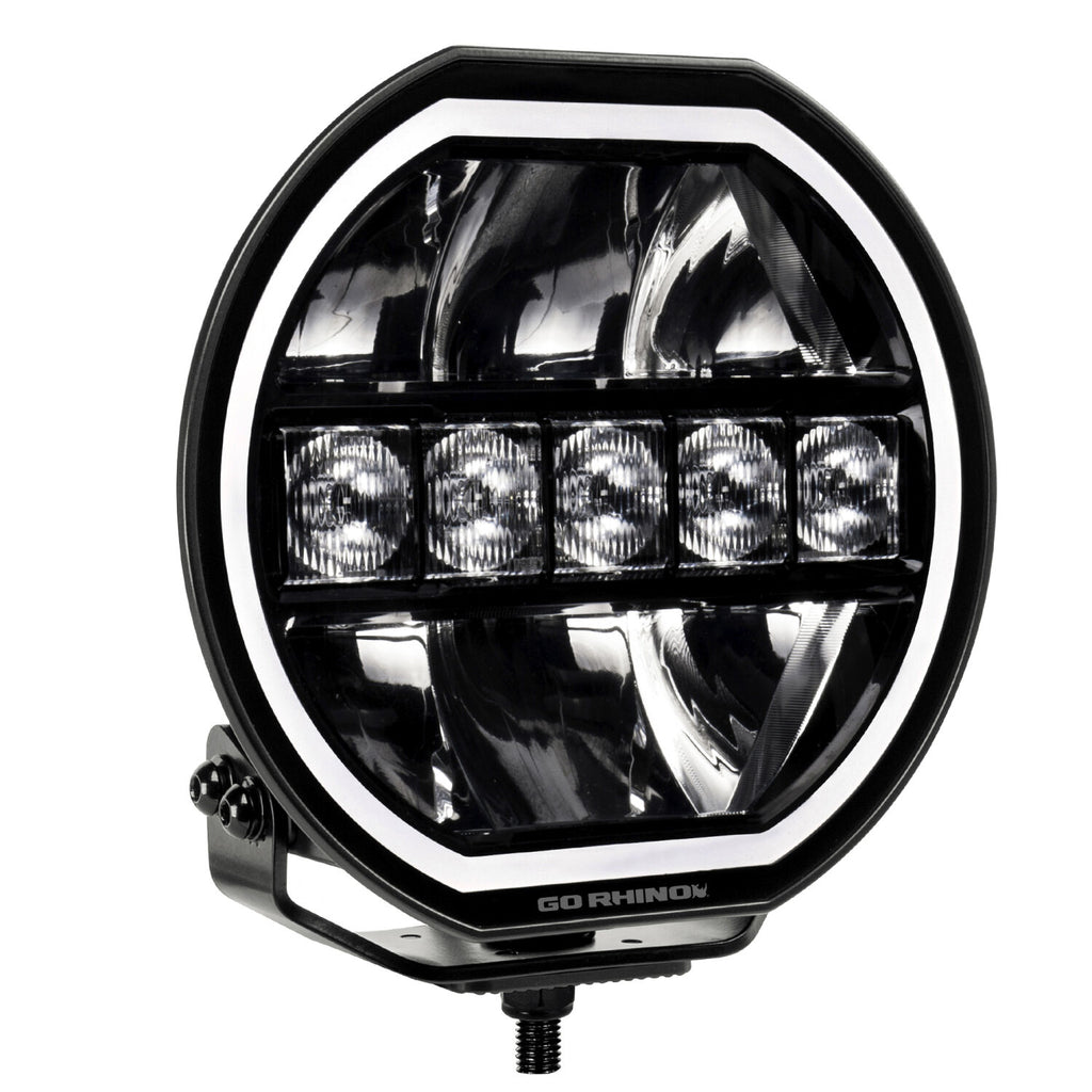 Go Rhino 751080711CRS Blackout Series - MAXLINE 7" LED Hi/Low Beam with Multi Daytime Running Light