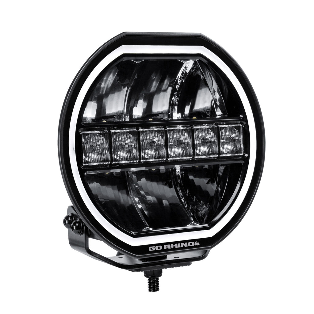 Go Rhino 751440911CRS Blackout Series - MAXLINE 9" LED Hi/Low Beam with Multi Daytime Running Light