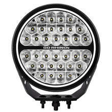 Load image into Gallery viewer, Go Rhino 751700911DRS Blackout Series - MAXROUND 9" Round LED Driving Light w/Daytime Running Lights for Select Chevrolet Suburban, Chevrolet Tahoe