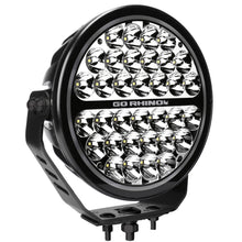 Load image into Gallery viewer, Go Rhino 751700911DRS Blackout Series - MAXROUND 9" Round LED Driving Light w/Daytime Running Lights for Select Chevrolet Suburban, Chevrolet Tahoe
