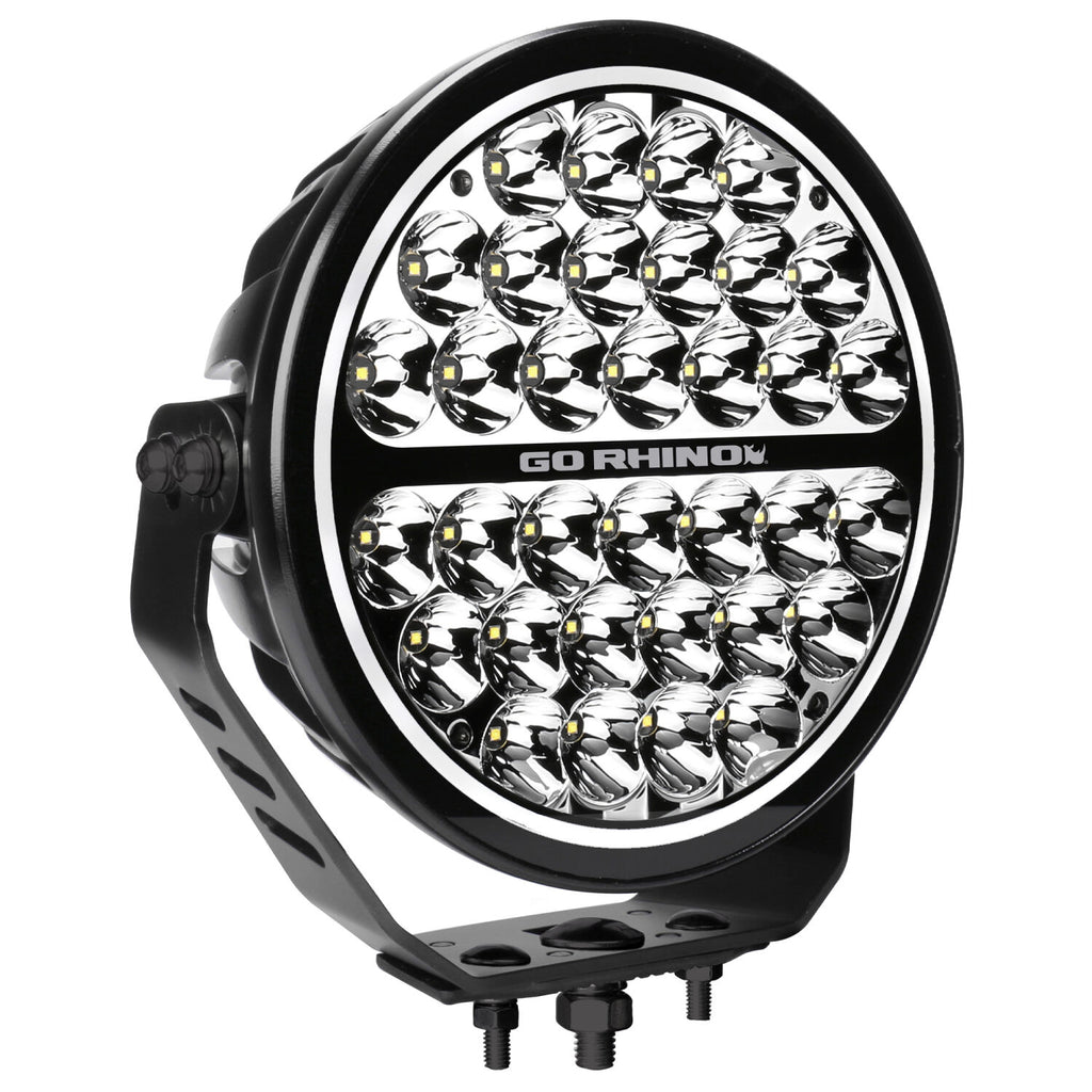 Go Rhino 751700911SRS Blackout Series - MAXROUND 9" Round LED Spot Light w/Daytime Running Lights for Select Chevrolet Suburban, Chevrolet Tahoe