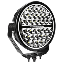 Load image into Gallery viewer, Go Rhino 751700911SRS Blackout Series - MAXROUND 9" Round LED Spot Light w/Daytime Running Lights for Select Chevrolet Suburban, Chevrolet Tahoe