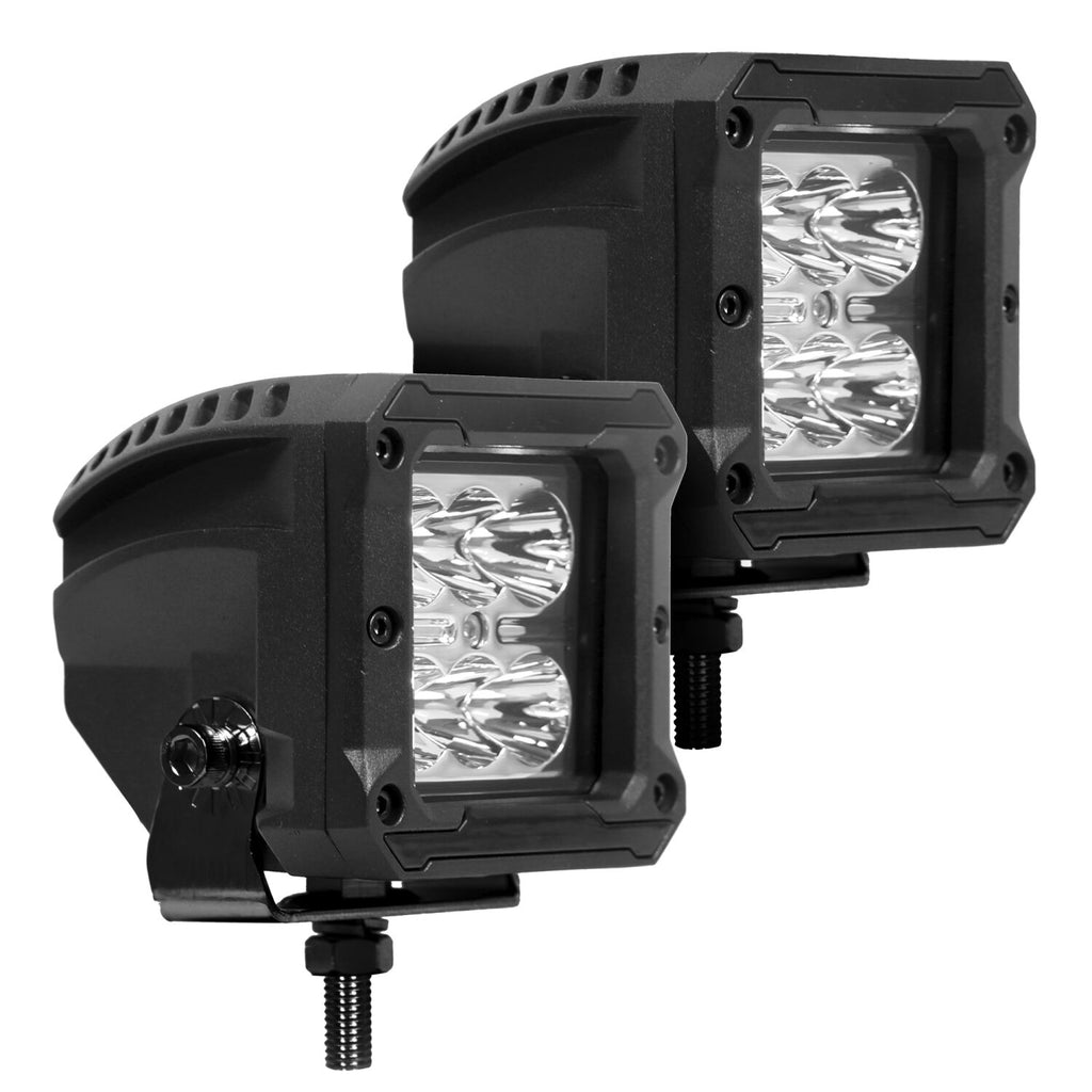Go Rhino 751803023SCS Bright Series - 3x3 Cube LED Spot Lights, Pair