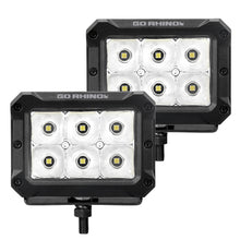 Load image into Gallery viewer, Go Rhino 753003023SBS Bright Series - 4x3 Rectangular LED Spot Lights, Pair
