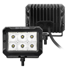 Load image into Gallery viewer, Go Rhino 753003023SBS Bright Series - 4x3 Rectangular LED Spot Lights, Pair