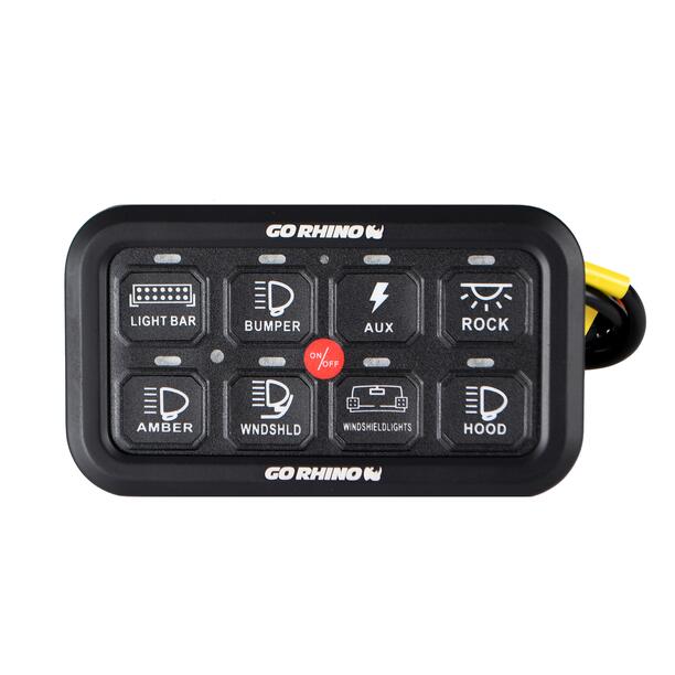 Go Rhino 758CHSCRBT RGB/Bluetooth 8-Channel Light Switch Controller without RF Control