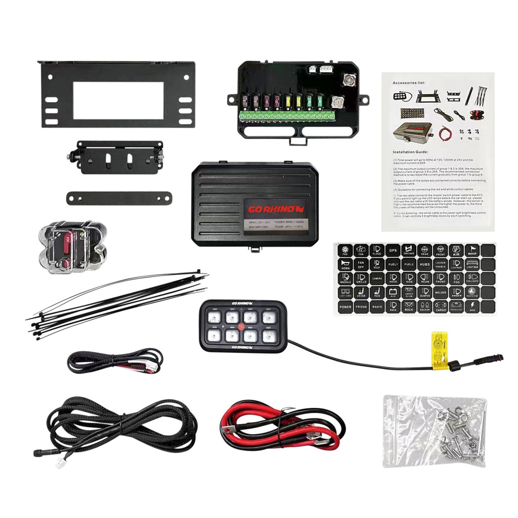 Go Rhino 758CHSCRGB RGB 8-Channel Light Switch Controller without RF Control