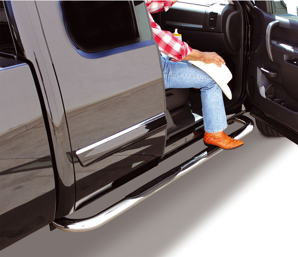 Go Rhino 4107C 4000 Series Side Steps with Mounting Brackets Kit - Chrome for Select Dodge Ram 2500, Dodge Ram 3500, Ram 2500, Ram