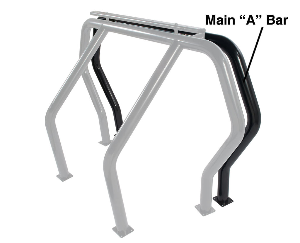 Go Rhino 98001B Bed Bar Component - "A" Additional Bar - Black Powdercoat for Select Ford F-150