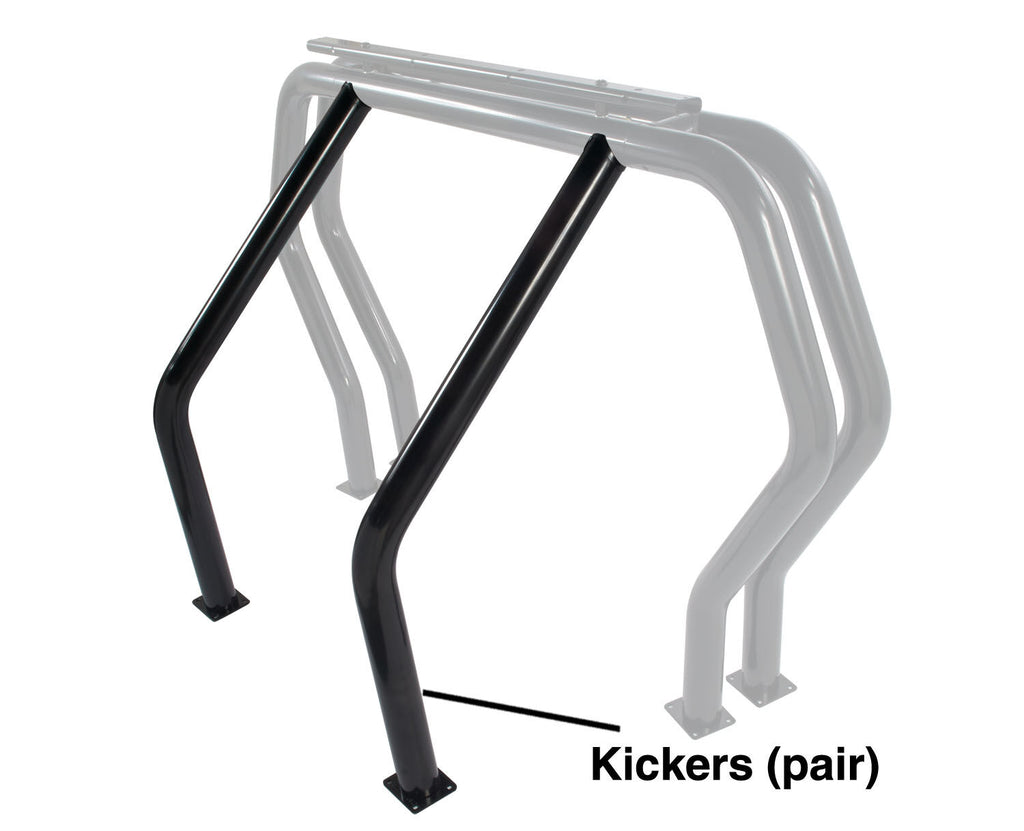 Go Rhino 9516B Bed Bar Component - Pair of Kickers (On wheel wells) - Black Powdercoat for Select Chevrolet C10, Chevrolet K10, Dodge Ram 1500, Dodge Ram 2500, Dodge Ram 50, GMC C15, GMC C1500, GMC K15, GMC K1500