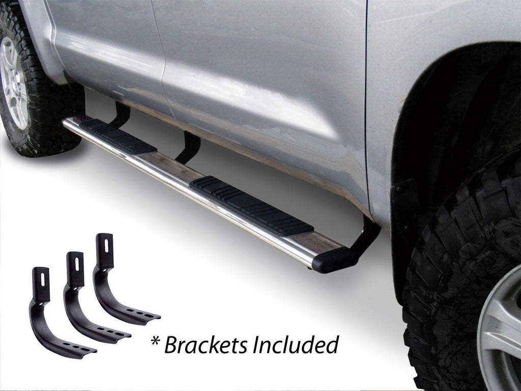 Go Rhino 685435180PS 5" OE Xtreme Low Profile Side Steps with Mounting Brackets Kit for Select Nissan TITAN