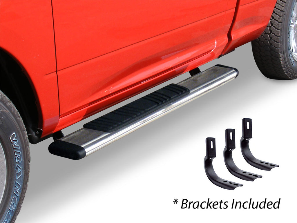 Go Rhino 685412652PS 5" OE Xtreme Low Profile Side Steps with Mounting Brackets Kit for Select Ford F-150