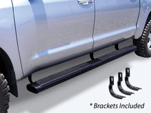Load image into Gallery viewer, Go Rhino 686404080CB 6" OE Xtreme Composite SideSteps Kit - 80" Long Black + Brackets for Select Chevrolet Silverado 1500, Chevrolet Silverado HD, Chevrolet Silverado 3500, Chevrolet Silverado HD, GMC Sierra 1500, GMC Sierra HD, GMC Sierra 3500, GMC