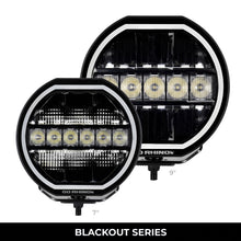 Load image into Gallery viewer, Go Rhino 751440911CRS Blackout Series - MAXLINE 9" LED Hi/Low Beam with Multi Daytime Running Light