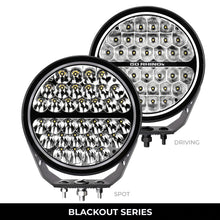 Load image into Gallery viewer, Go Rhino 751700911SRS Blackout Series - MAXROUND 9" Round LED Spot Light w/Daytime Running Lights for Select Chevrolet Suburban, Chevrolet Tahoe