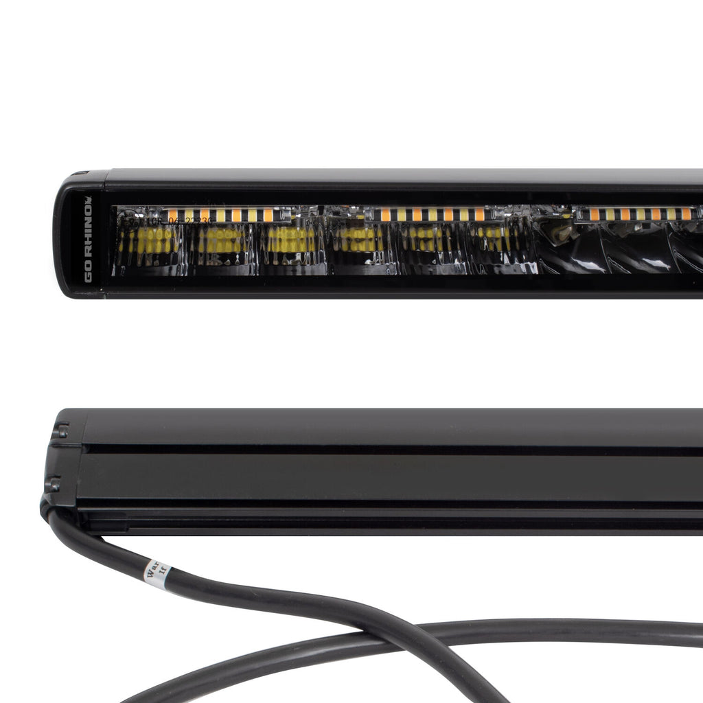 Go Rhino 751052012CSS Blackout Combo Series - SINGLELINE 20" Single Row LED Light Bar w/Amber LEDs