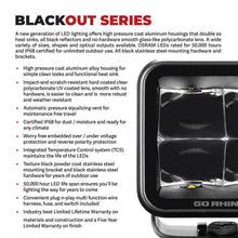 Load image into Gallery viewer, Go Rhino 750700321FCS Blackout Series - SIDELINE 4x3 LED Cube Flood Lights, Pair