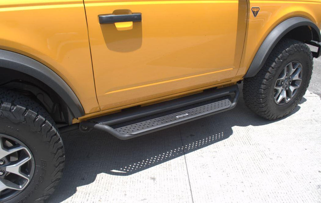 Go Rhino D14131T Dominator Xtreme D1 Side Steps with Rocker Panel Mounting Bracket Kit for Select Ford Bronco