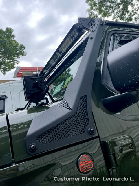 Go Rhino 730500T XE Windshield Light Mount for Jeep Wrangler JL/Gladiator JT, fits 50" Light Bar for Select Jeep Gladiator, Jeep Wrangler