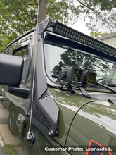 Load image into Gallery viewer, Go Rhino 730500T XE Windshield Light Mount for Jeep Wrangler JL/Gladiator JT, fits 50" Light Bar for Select Jeep Gladiator, Jeep Wrangler