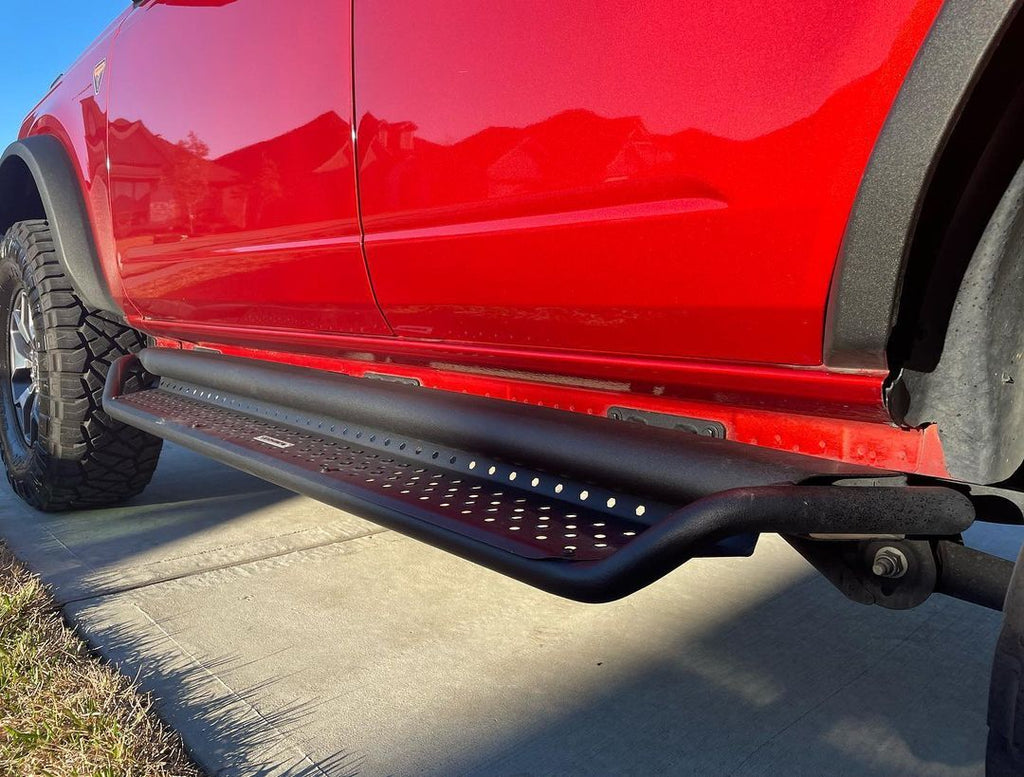 Go Rhino D14129T Dominator Xtreme D1 Side Steps with Rocker Panel Mounting Bracket Kit for Select Ford Bronco