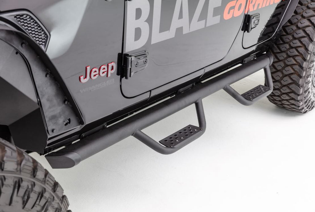 Go Rhino D224506T Dominator Xtreme D2 Side Steps with Rocker Panel Mounting Bracket Kit for Select Jeep Wrangler