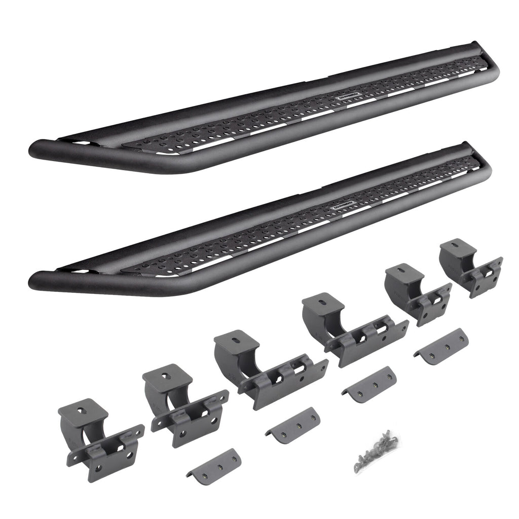 Go Rhino D64129T Dominator Xtreme D6 Side Steps with Rocker Panel Mounting Brackets Kit for Select Ford Bronco
