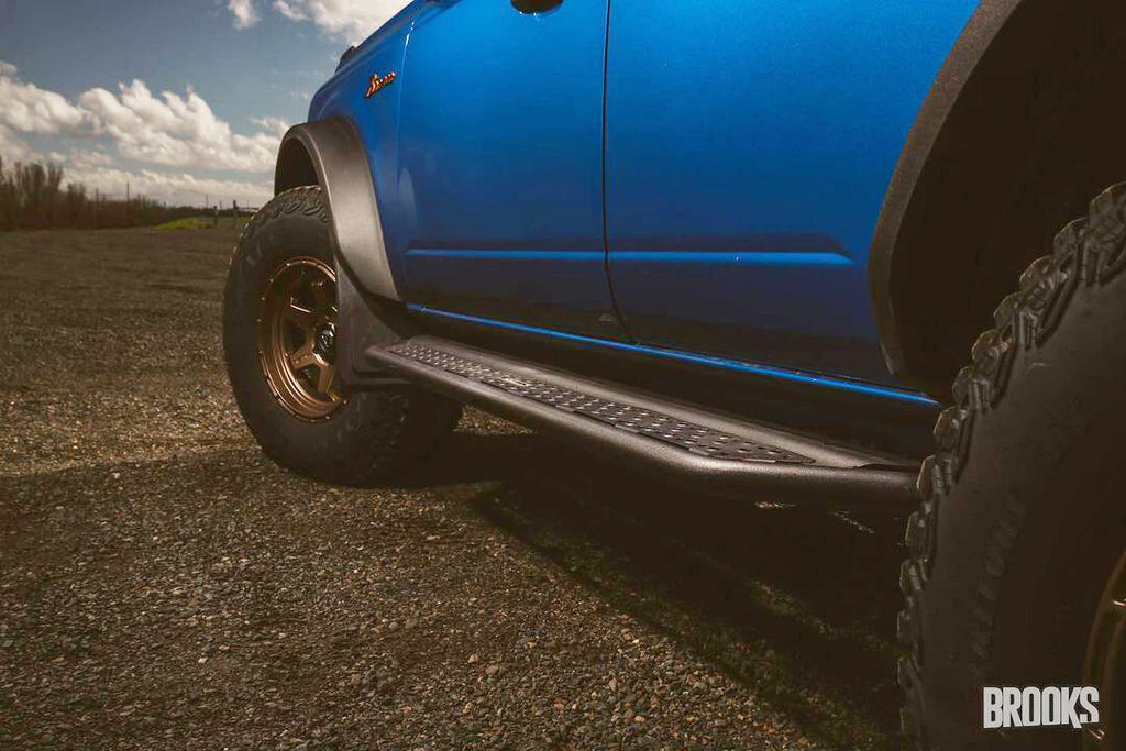 Go Rhino D64129T Dominator Xtreme D6 Side Steps with Rocker Panel Mounting Brackets Kit for Select Ford Bronco