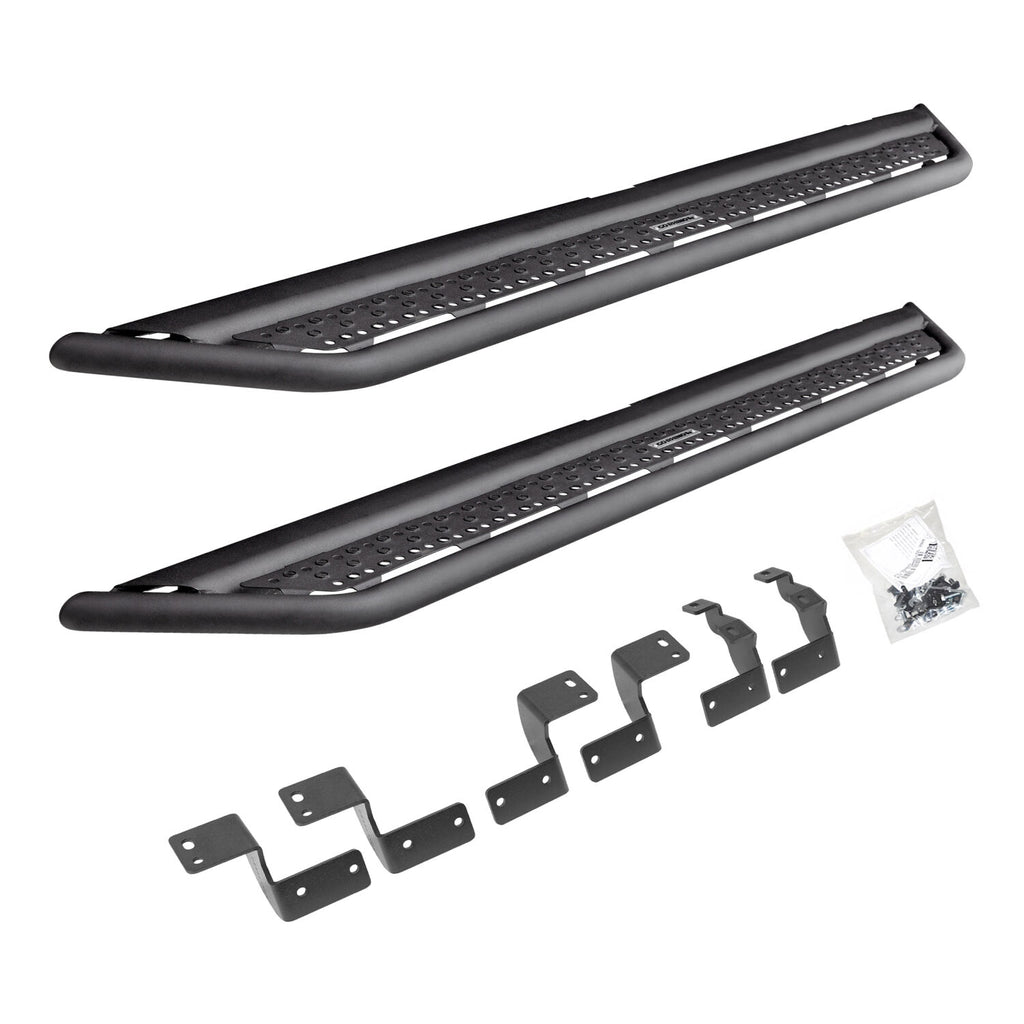 Go Rhino D64425T Dominator Xtreme D6 Side Steps with Rocker Panel Mounting Brackets Kit for Select Toyota 4Runner