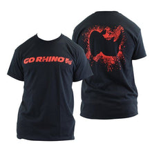 Load image into Gallery viewer, Go Rhino EX0380L Go Rhino Splatter Logo Tee, Red on Black, Large