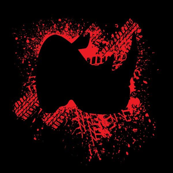 Go Rhino EX0380XL Go Rhino Splatter Logo Tee, Red on Black XL