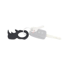 Load image into Gallery viewer, Go Rhino EX0382 Go Rhino Handcrafted Logo Keychain, Stainless Steel with Black Powdercoat