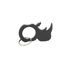 Load image into Gallery viewer, Go Rhino EX0382 Go Rhino Handcrafted Logo Keychain, Stainless Steel with Black Powdercoat