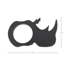 Load image into Gallery viewer, Go Rhino EX0382 Go Rhino Handcrafted Logo Keychain, Stainless Steel with Black Powdercoat