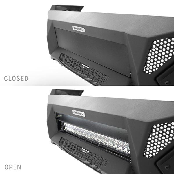Go Rhino 343921T Element Front Bumper with Power Actuated Hide-Away Light Bar Mount for Select Toyota Tacoma
